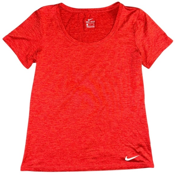 Nike Dri-Fit Red Orange Short Sleeve T Shirt Women’s Size Small Activewear Sport - Picture 7 of 7